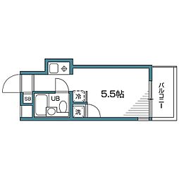 グランバリュー中野坂上 ワンルームの間取図画像