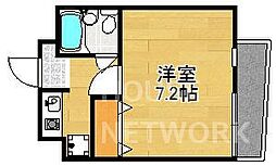京都市営烏丸線 今出川駅 徒歩24分の賃貸マンション 4階1Kの間取り