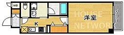 ノーブル百万遍 1Kの間取図画像