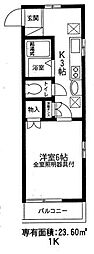 第29アオイビル 1Kの間取図画像