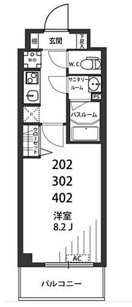 リブリ・Laglycine 402｜神奈川県藤沢市善行７丁目(賃貸アパート1K・4階・25.07㎡)の写真 その2