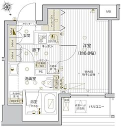 ヴァレッシア早稲田駅前シティ 1Kの間取図画像