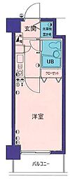 菱和パレス南大井 1Kの間取図画像