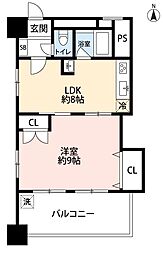 亀戸パークハイツ 1LDKの間取図画像