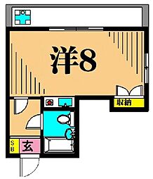 ジュール・ワイ ワンルームの間取図画像