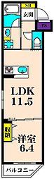 Lien(リアン) 1LDKの間取図画像