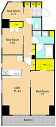 Iris南大井 3LDKの間取図画像