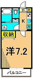 ドミールM・C 1Kの間取図画像