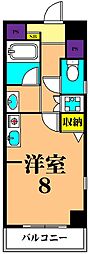 アパルトモンナツ ワンルームの間取図画像