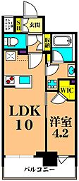 フレンシア蒲田 1LDKの間取図画像