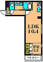 ALLURE日吉 1LDKの間取図画像