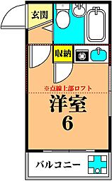 スターハイツ ワンルームの間取図画像