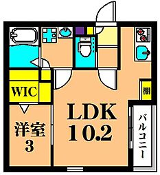 SKYフルール 1LDKの間取図画像