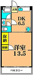 サンフラワー南品川 1DKの間取図画像