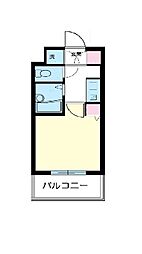 スカイコート大森5 1Kの間取図画像