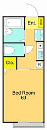 セジュール栄 1Kの間取図画像