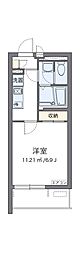 CLEINOYAMASHITA 1Kの間取図画像