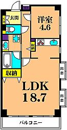東大井シティハウス 1LDKの間取図画像