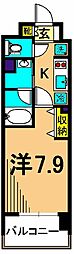 ケンジントンマンション大森ウエスト 1Kの間取図画像