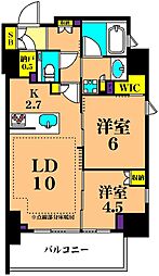 ディームス大井町 2LDKの間取図画像