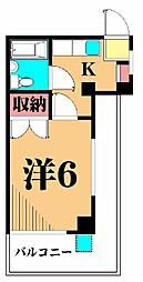 ハイツカワバタ 1Kの間取図画像