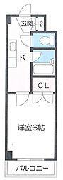 グリュックF88 1Kの間取図画像