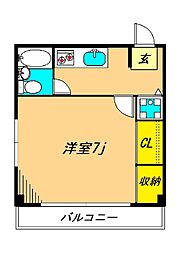 メゾンサンテ 1Kの間取図画像