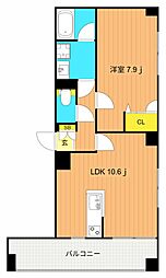 アミーゴ南馬込 1LDKの間取図画像