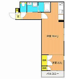 ALLURE日吉 1LDKの間取図画像