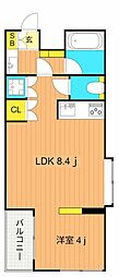 パークアベニュー 1LDKの間取図画像