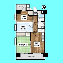 ライオンズマンション戸田公園第3 3DKの間取り