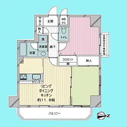 ライオンズプラザ川口第2 2LDKの間取図画像