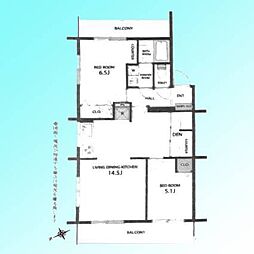 間取図画像 2LDK