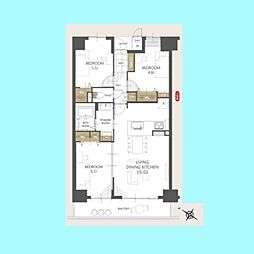 コスモ東浦和 3LDKの間取図画像