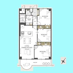 間取図画像 3LDK