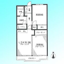 間取図画像 2LDK