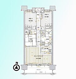 サンデュエル川口青木 3LDKの間取図画像