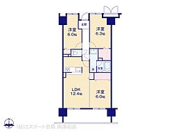 パークスクエア浦和埼大通り 3LDKの間取図画像