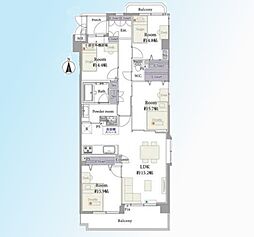 チサンマンション戸田 4LDKの間取図画像