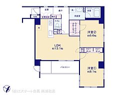北浦和サニーコート 2LDKの間取図画像