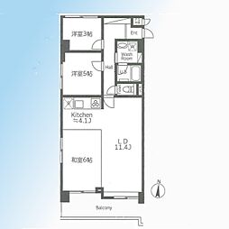 ハイツ川口幸町 2LDKの間取図画像