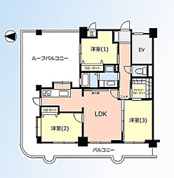 モリス川口 3LDKの間取図画像