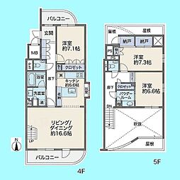 リアージュ南浦和ヒルズ 3LDKの間取図画像