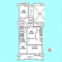 グレースコート戸田公園 3LDKの間取図画像