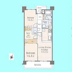 エステ・スクエア蕨 2SLDKの間取図画像