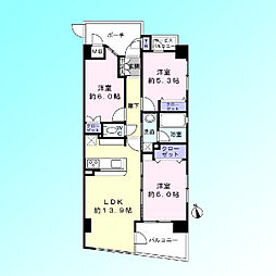 コンフレックス浮間公園 3LDKの間取図画像