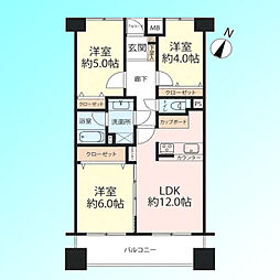 ライオンズシティ川口 3LDKの間取図画像