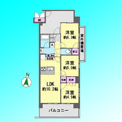 間取り サンクレイドル南与野テアリ 6階/-