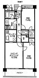 Chatelet美しが丘 2LDKの間取図画像
