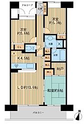 アソシエール溝の口 3LDKの間取図画像